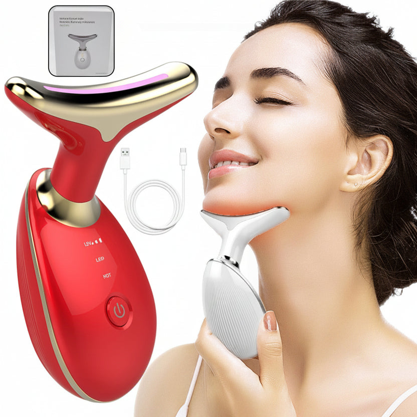 Electric Face Massager Wrinkle Remover Led Photon Face Beauty Device (1 Pc)