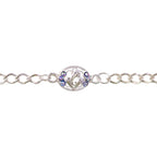 Premium Silver Ganesha Rakhi With Stones Chain Bracelet For Brother (1 Pc)