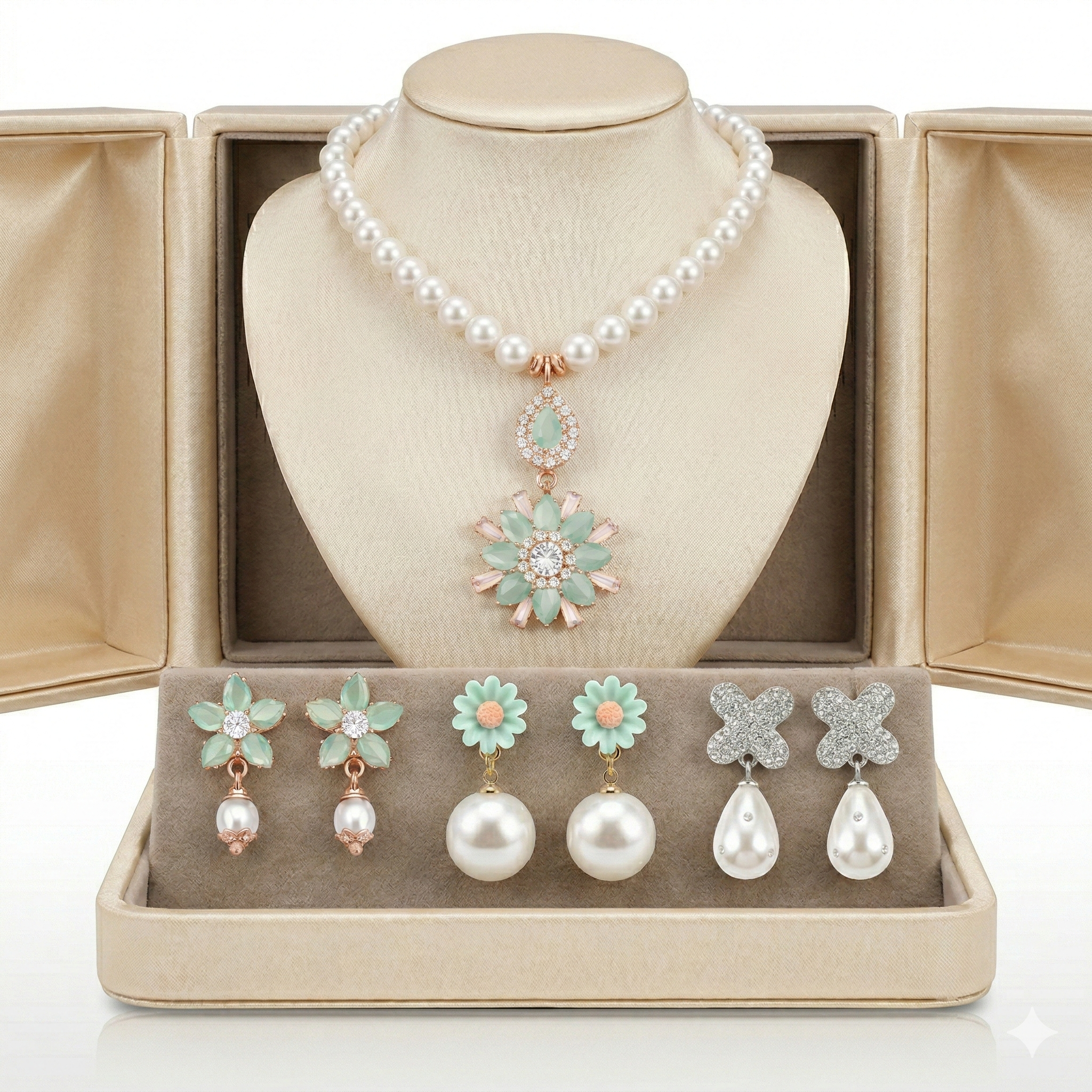Luxury Pearl Jewellery Combo Set