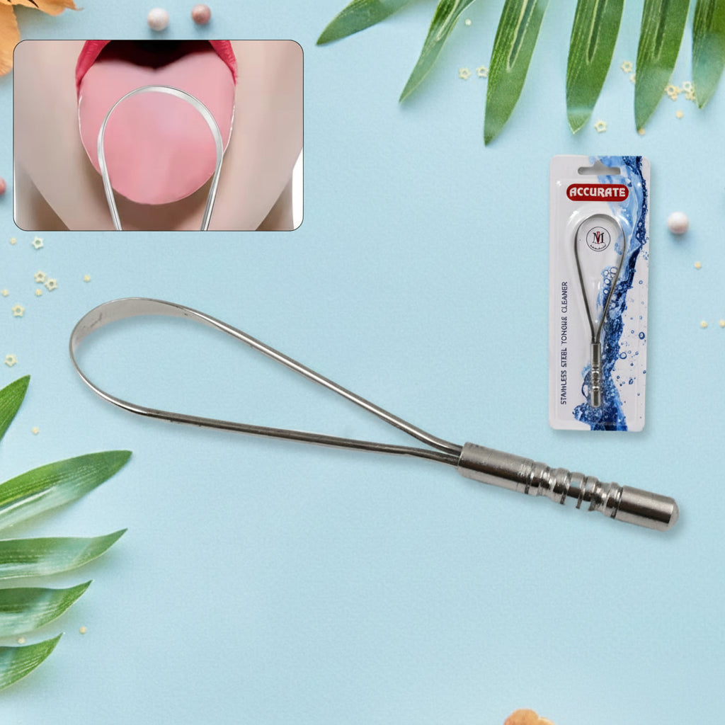 Steel Tongue Cleaner Tongue Scraper (1 Pc)