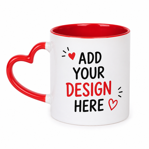 Heart Handle Custom Mug