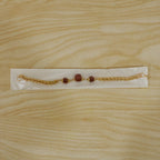 Premium Rudraksha Bead Rakhi Gold-plated Chain Rakhi For Brother (1 Pc)