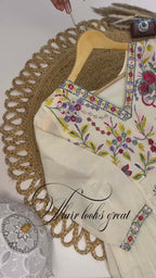 Kora Cotton Embroidered Maxi Gown for Women