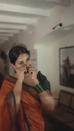 Lichi Silk Saree with Jacquard Weaving & Brocade Blouse