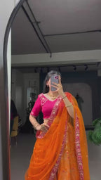 Jacquard Silk Lehenga Set