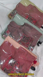 Modal Cotton Saree with Contrast Ikkat Border & Woven Pallu