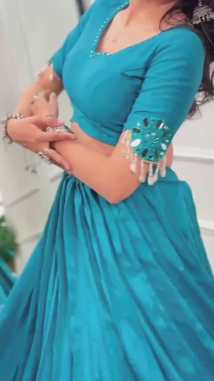 Chanderi Navratri Lehenga Set