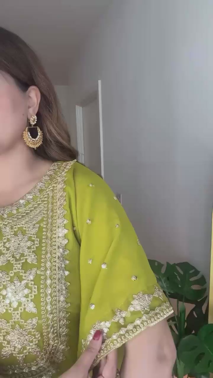Sequins and Zari Work 2-Piece Outfit