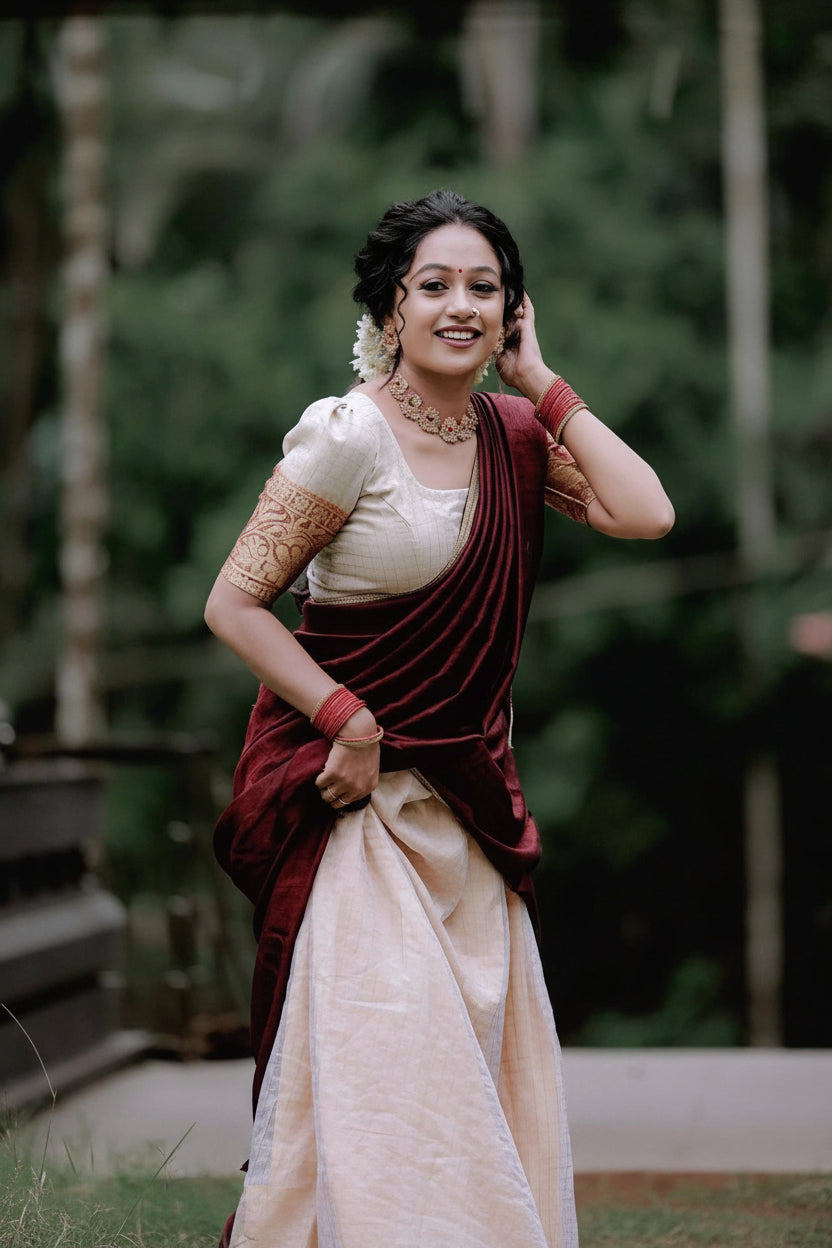 Jacquard Woven Lehenga Choli Set with Chanderi Dupatta