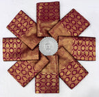 Lichi Silk Saree with Gold Zari & Jacquard Weaving