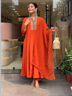 Premium Designer Kurta Set with Embroidered Dupatta