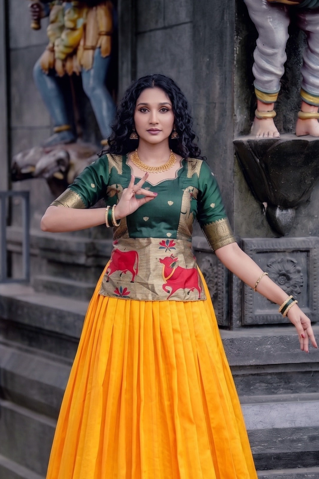Zari Woven Cotton Silk Lehenga Co-Ord Set