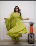 Embroidered Cotton Kurta Pant Set with Printed Cotton Malmal Dupatta