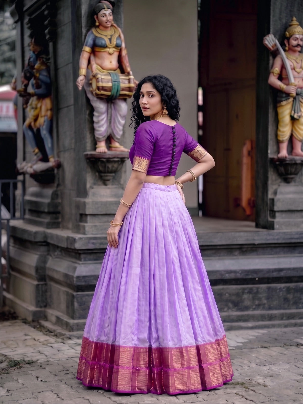 Zari Woven Cotton Silk Lehenga Co-Ord Set
