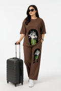 Printed T-Shirt & Jogger Co-Ord Set for Women