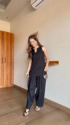 Pure Cotton Farshi Salwar Kurta Set with Lace Detailing