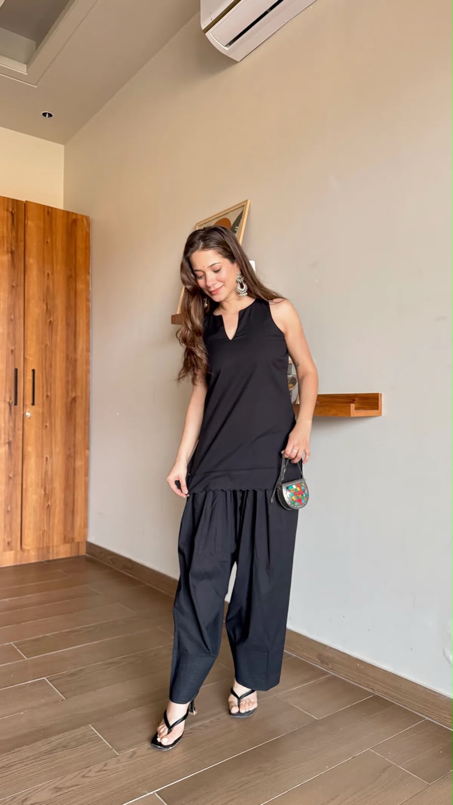 Pure Cotton Farshi Salwar Kurta Set with Lace Detailing