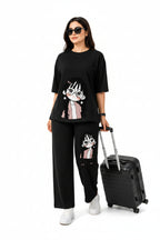 Printed T-Shirt & Jogger Co-Ord Set for Women