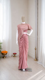 Embroidered Sequins Koti Dhoti Blouse Indo-Western Set