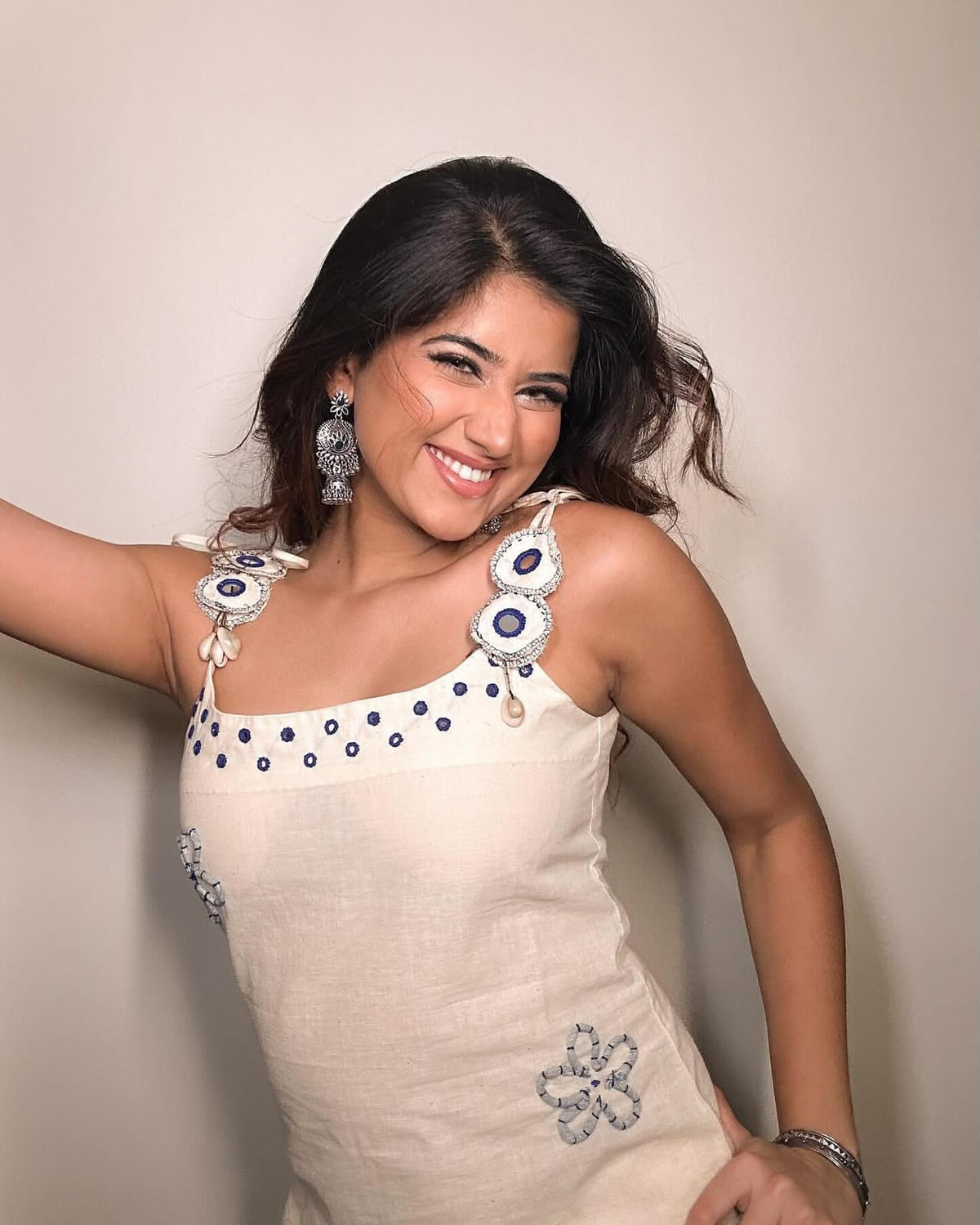 Cotton Flex Mirror Work Kurta Palazzo Set