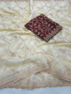 Embroidered Star Georgette Saree