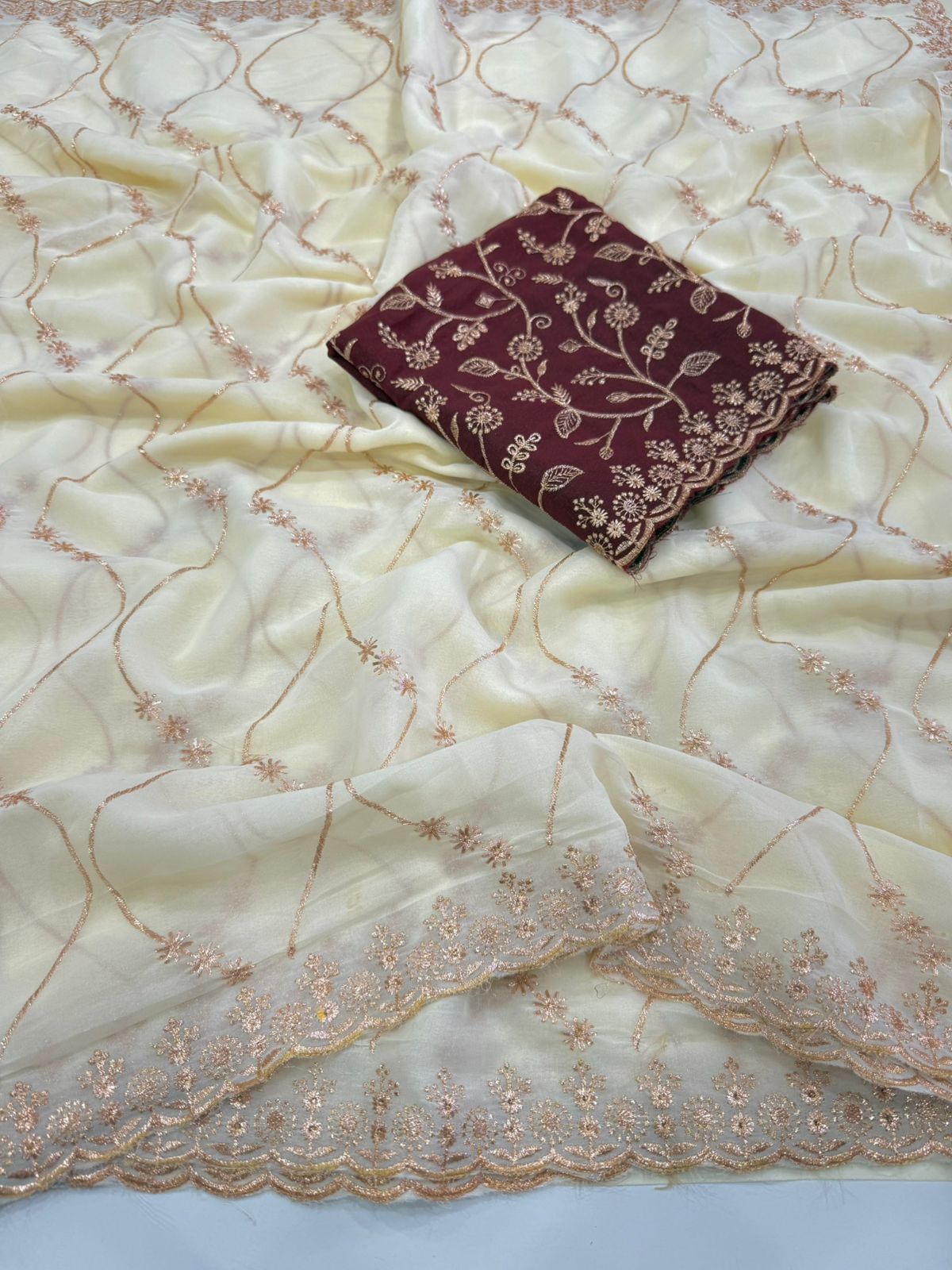Embroidered Star Georgette Saree