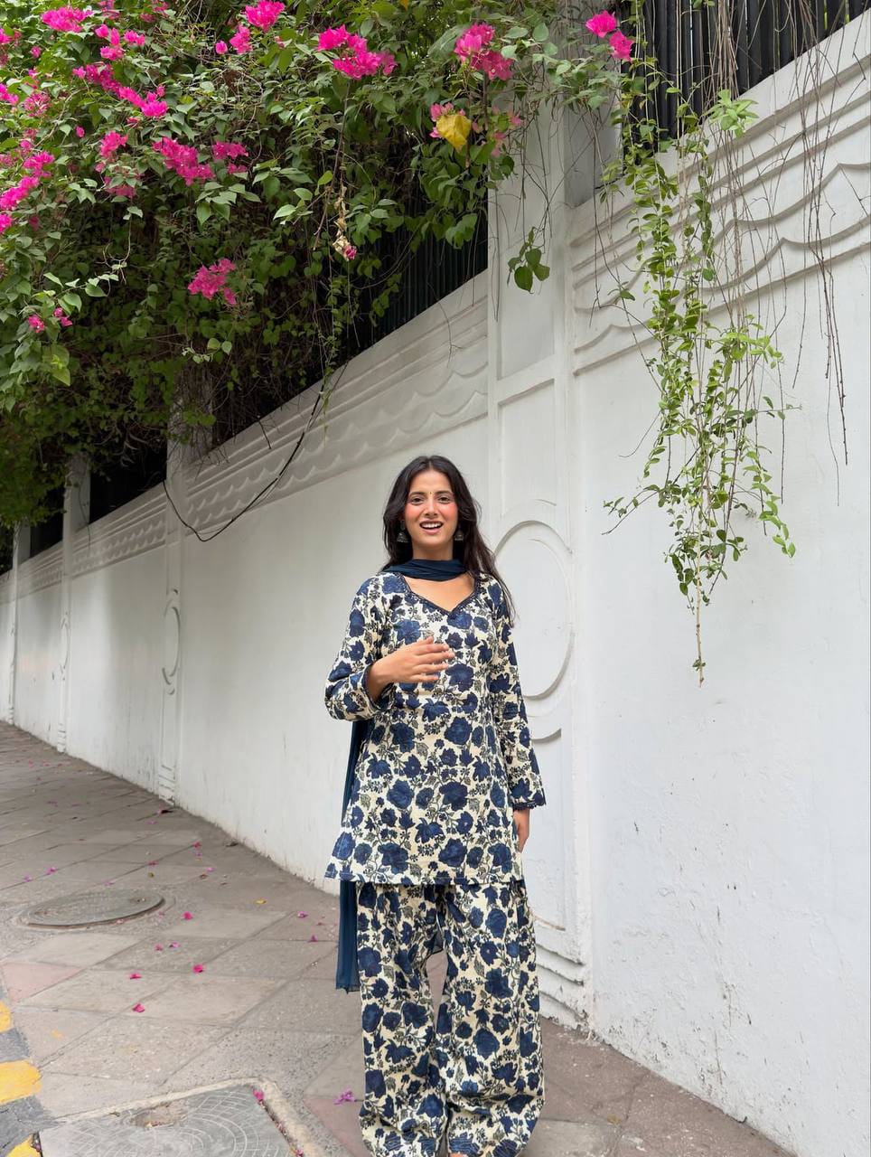Cameric Cotton Farshi Pant Kurta Set with Dupatta