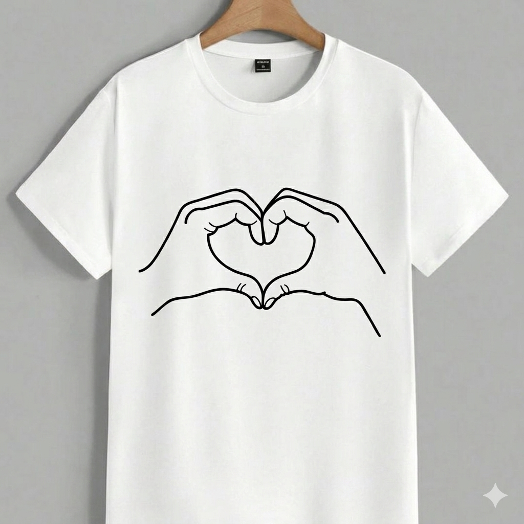 Couple Heart T-Shirt (Pack of 2)