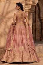 Fancy Zari & Sequins Embroidered Lehenga Set with Soft Net Dupatta