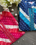 Heavy Cotton Kurti Pant Set with Cotton Dupatta