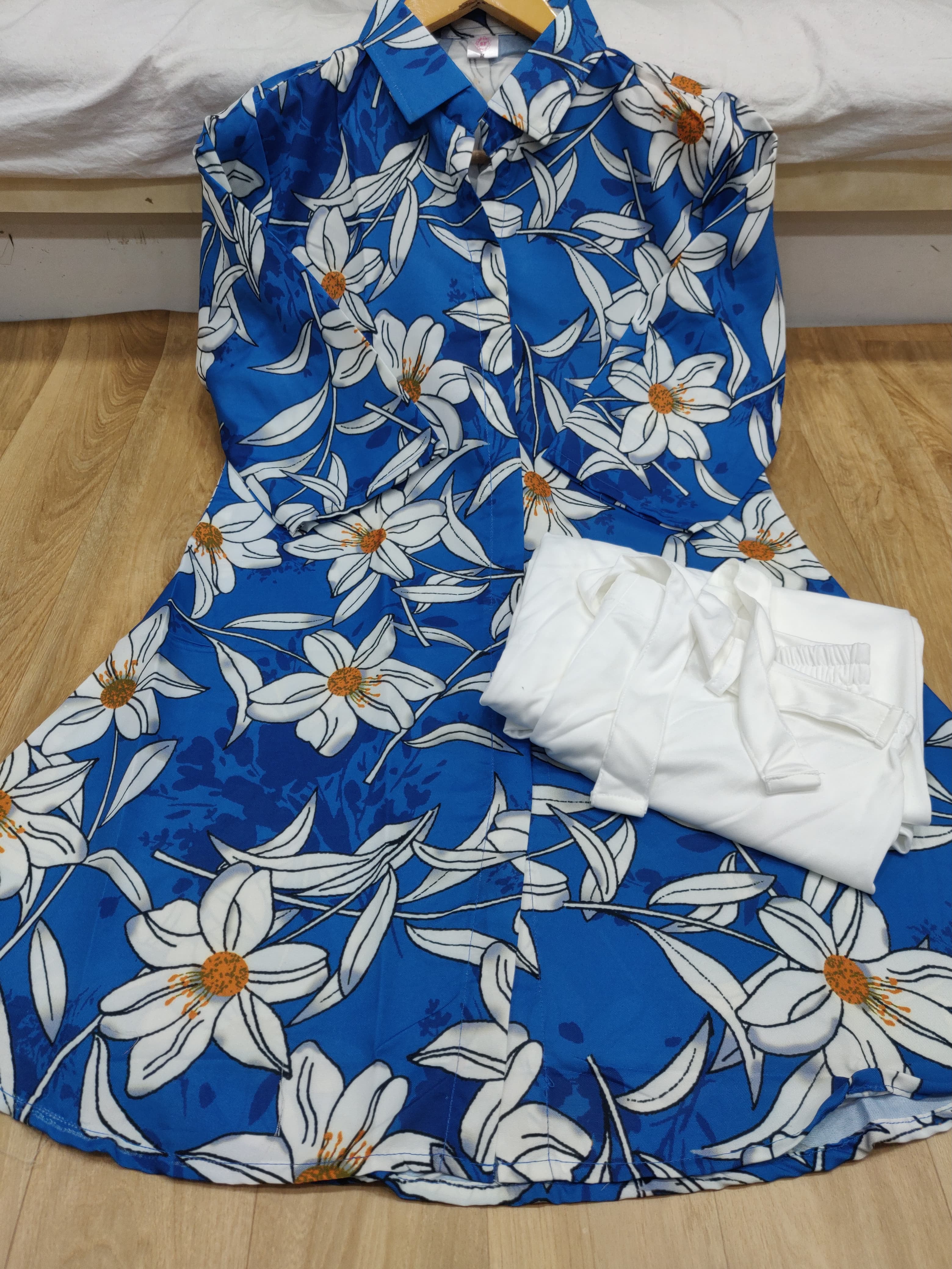 Digital Print Rayon Kurti with Stretchable Palazzo Set