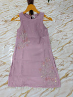 Crunchy Silk Embroidered Kurti Palazzo Dupatta Set
