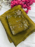 Rangoli Crush Saree with Sequin Work Running Blouse