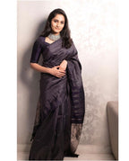 Lichi Silk Jacquard Saree with Border Blouse