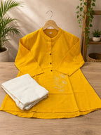 Cotton Slub Shirt and Pant Co-Ord Set for Women
