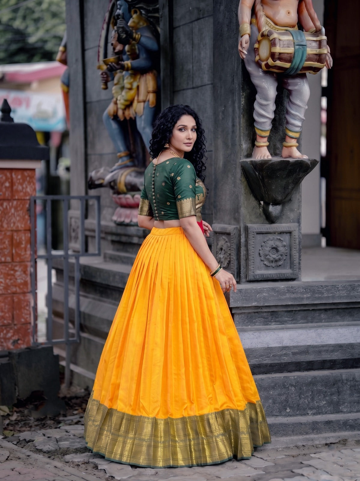 Zari Woven Cotton Silk Lehenga Co-Ord Set