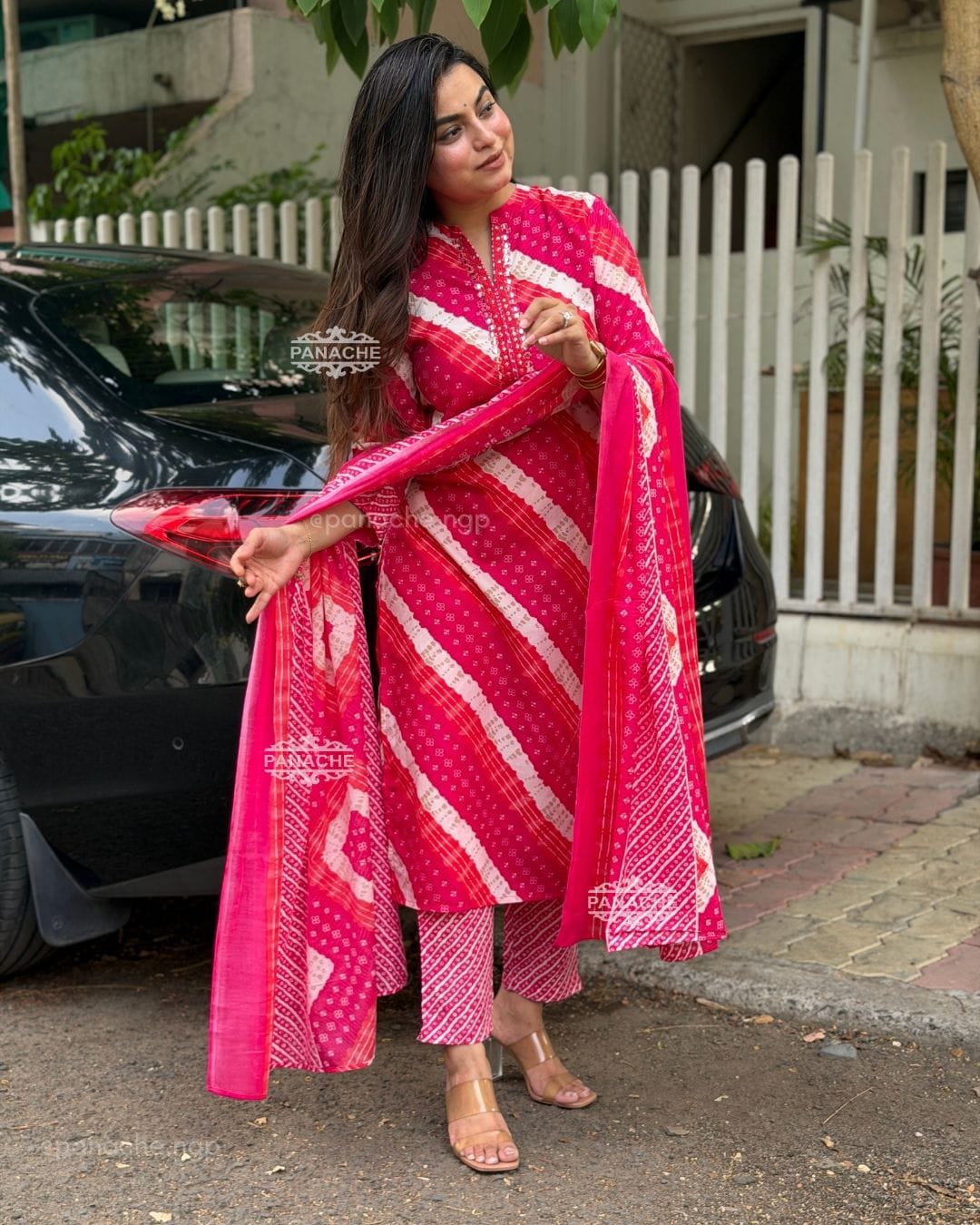 Heavy Cotton Kurti Pant Set with Cotton Dupatta