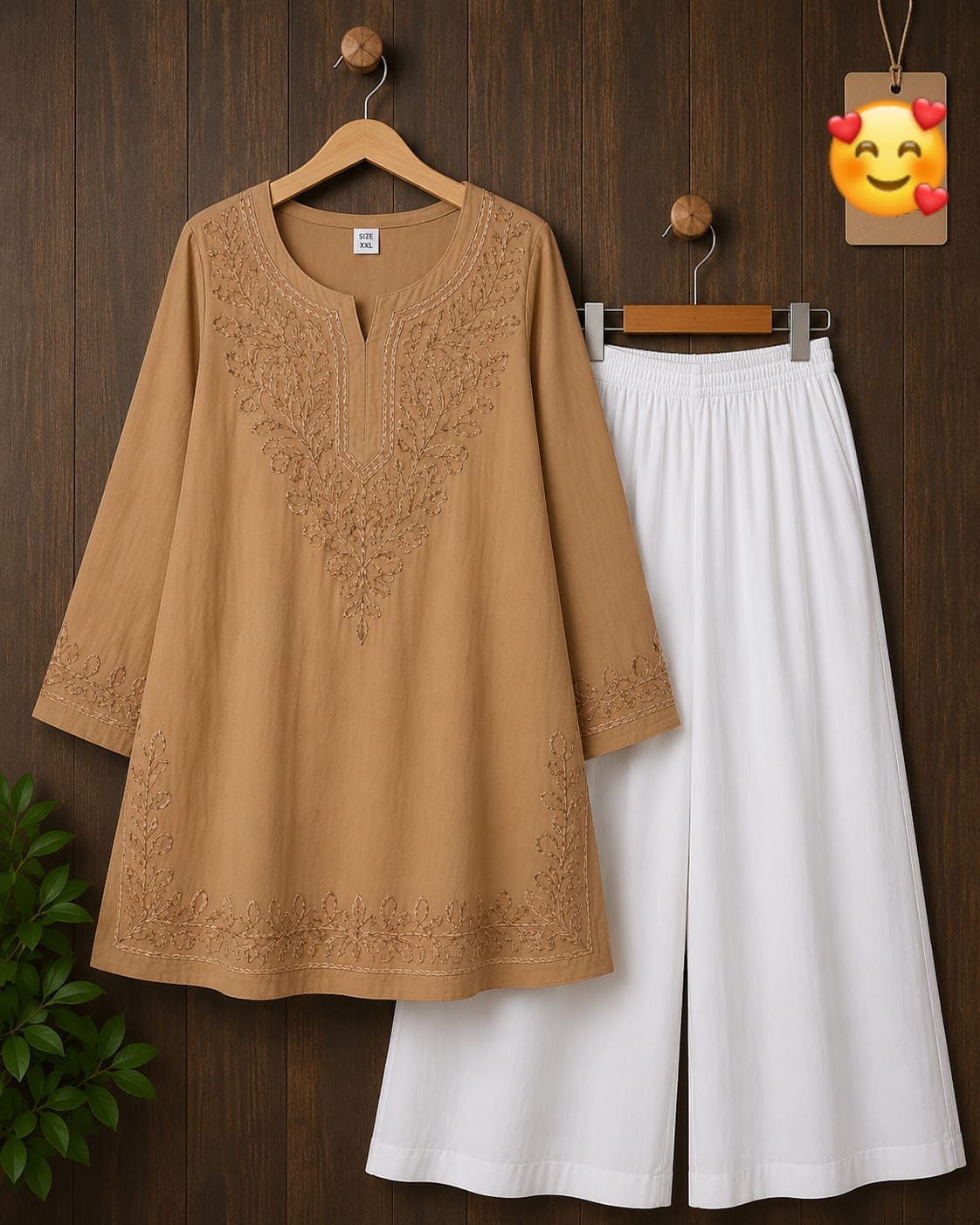 Rayon Cotton Top & Palazzo Set for Women