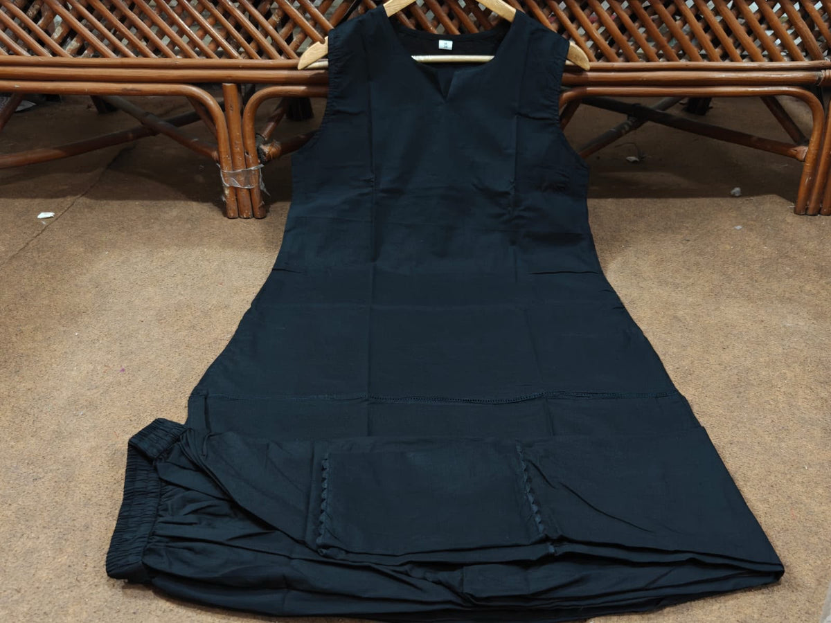 Pure Cotton Farshi Salwar Kurta Set with Lace Detailing