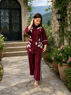Cotton Slub Shirt & Pant Co-Ord Set for Women