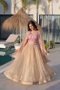 Gamthi Work Cotton Lehenga Choli Set with Koti