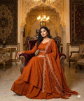 Heavy Vichitra Silk Embroidered Anarkali Suit