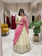 Designer Lehenga with Crunchy Silk Dupatta