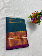 Traditional KSIC Style Saree with Contrast Blouse