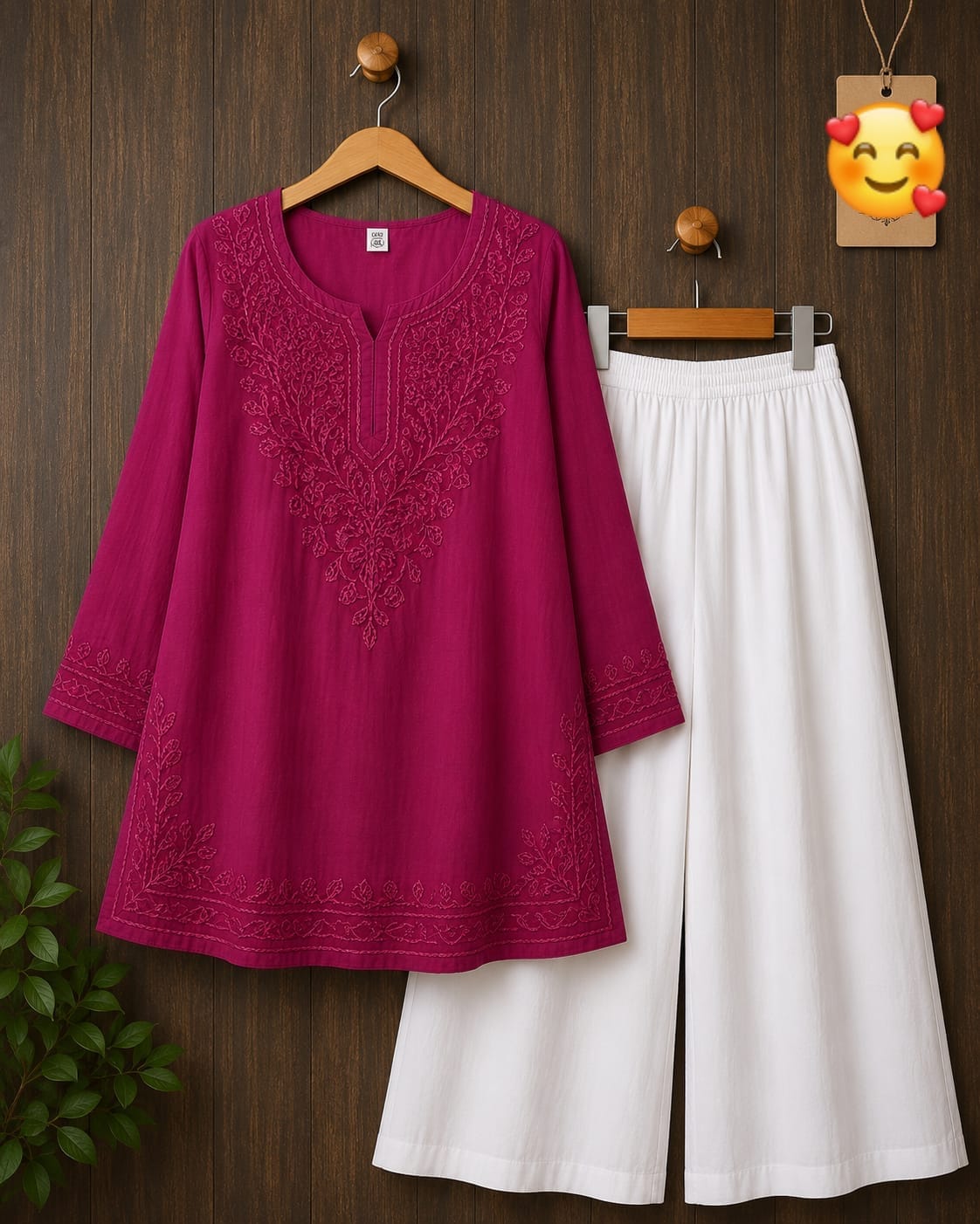 Rayon Cotton Top & Palazzo Set for Women
