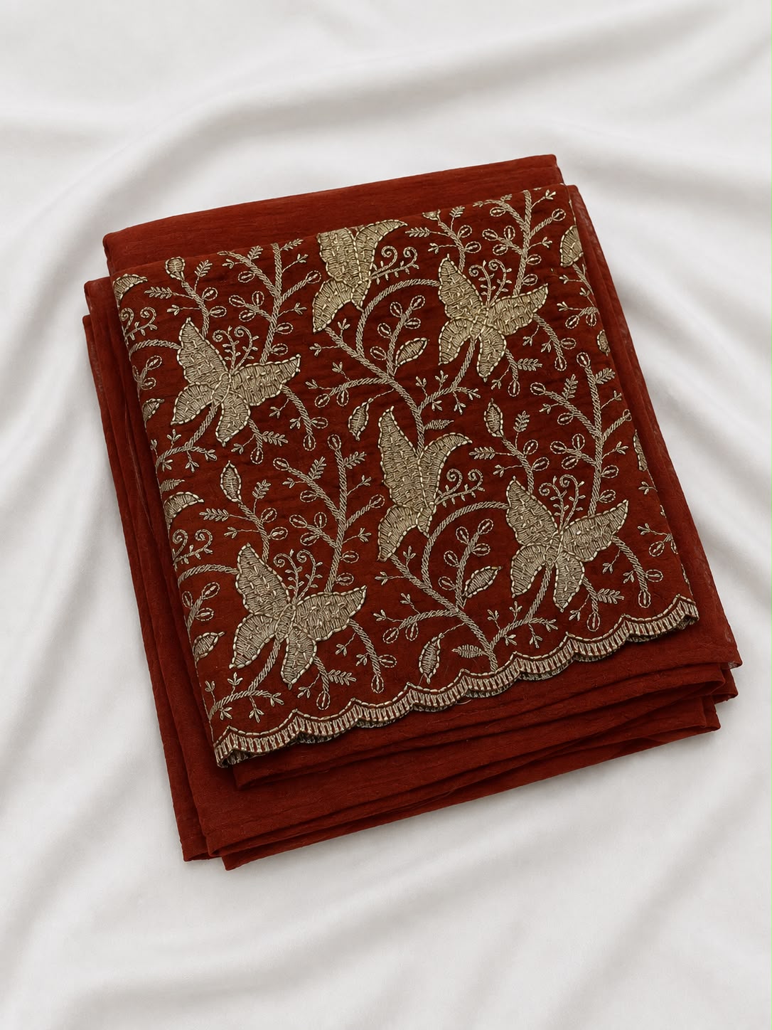 Rangoli Crush Silk Saree with Embroidered Blouse
