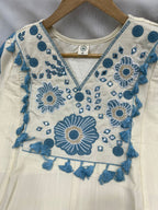 Cotton Embroidered Top & Kali Pants Co-Ord Set