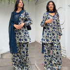 Cameric Cotton Farshi Pant Kurta Set with Dupatta