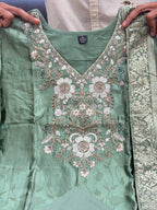 Kanjivaram Hand Work 3 Piece Ethnic Suit Set