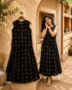 Printed Cotton Skirt & Top Set for Women